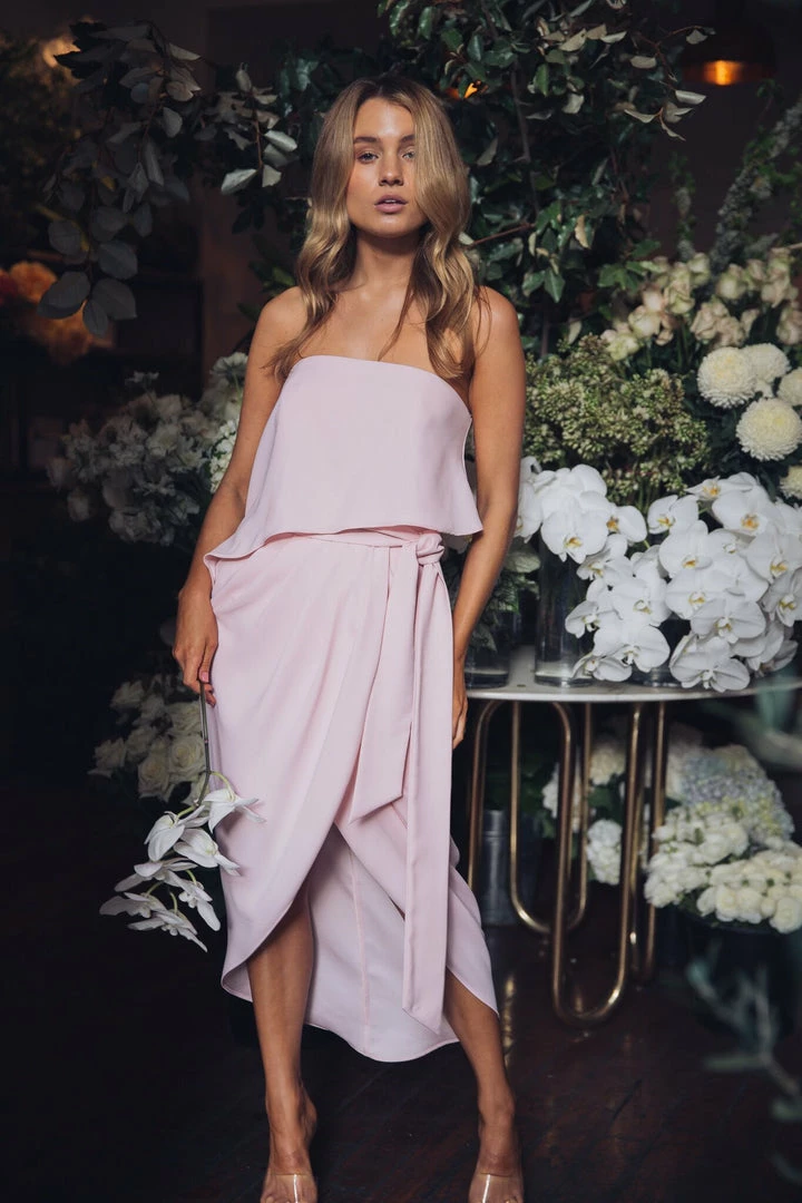 Esther Luxe Fleur Strapless Dress - Pink 3 Esther Luxe Fleur Strapless Dress - Pink