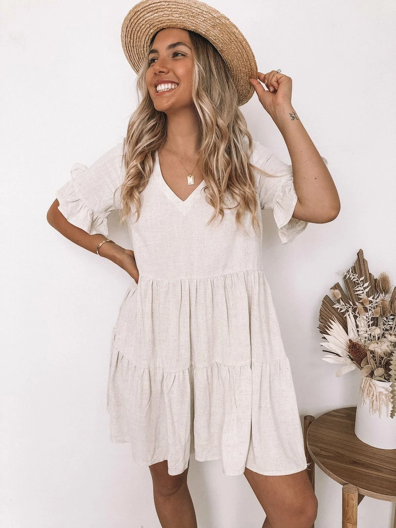 Style Box CLOTHING Robin Dress - Beige 3 Style Box CLOTHING Robin Dress - Beige