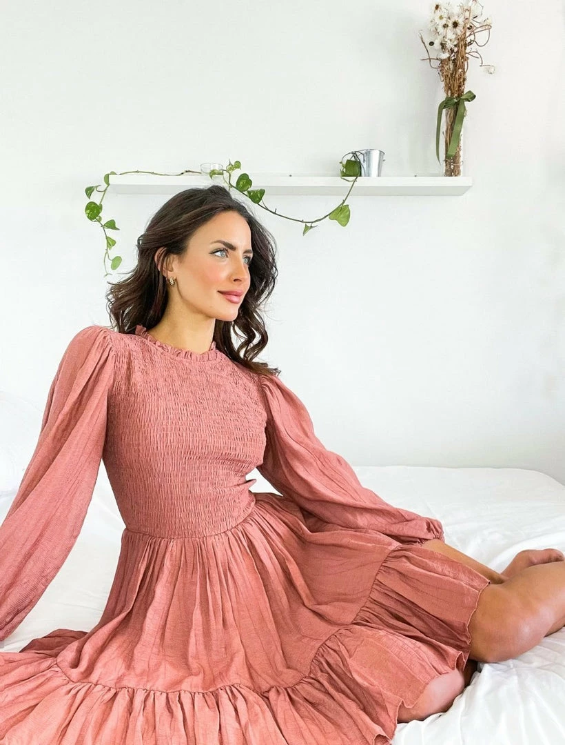 Willo Fashion Sarina Dress - Rose CLOTHING 5 Willo Fashion Sarina Dress - Rose CLOTHING