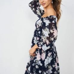 Miracle Fashion Starla Dress - Navy Floral 11 Miracle Fashion Starla Dress - Navy Floral