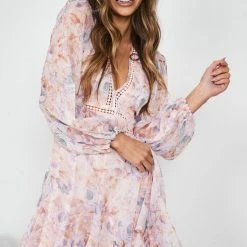 Wild Ginger CLOTHING Talullah Dress - Pink Print