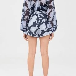 KEEPSAKE THE LABEL CLOTHING Title Long Sleeve Top - Midnight Stencil Floral