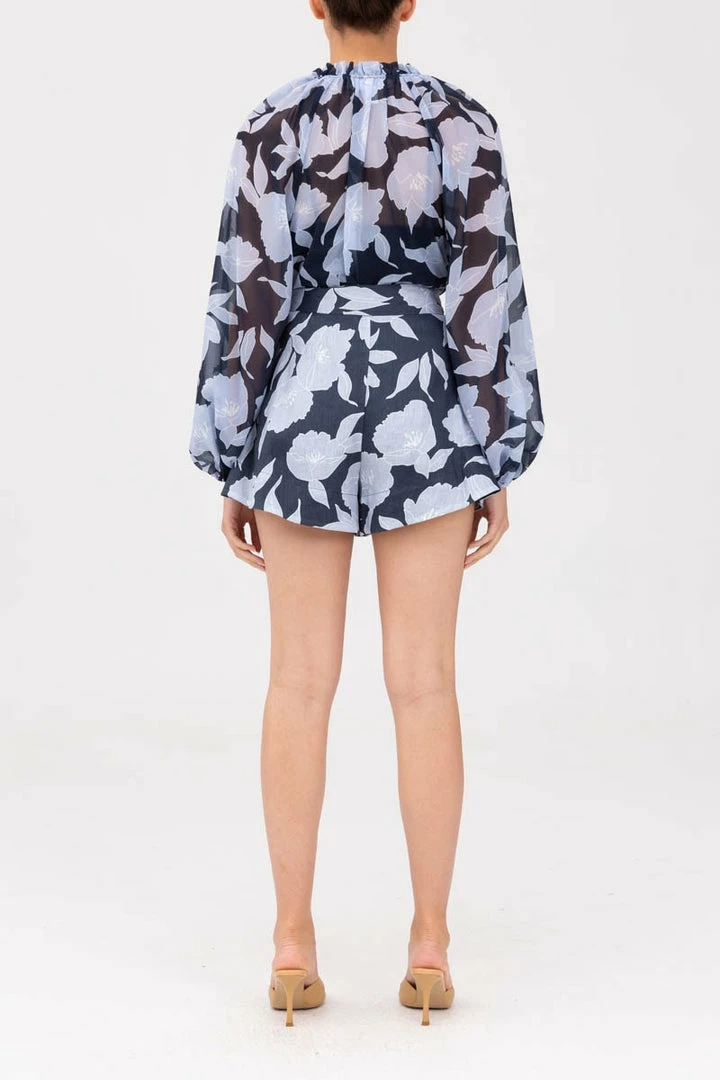 KEEPSAKE THE LABEL CLOTHING Title Long Sleeve Top - Midnight Stencil Floral