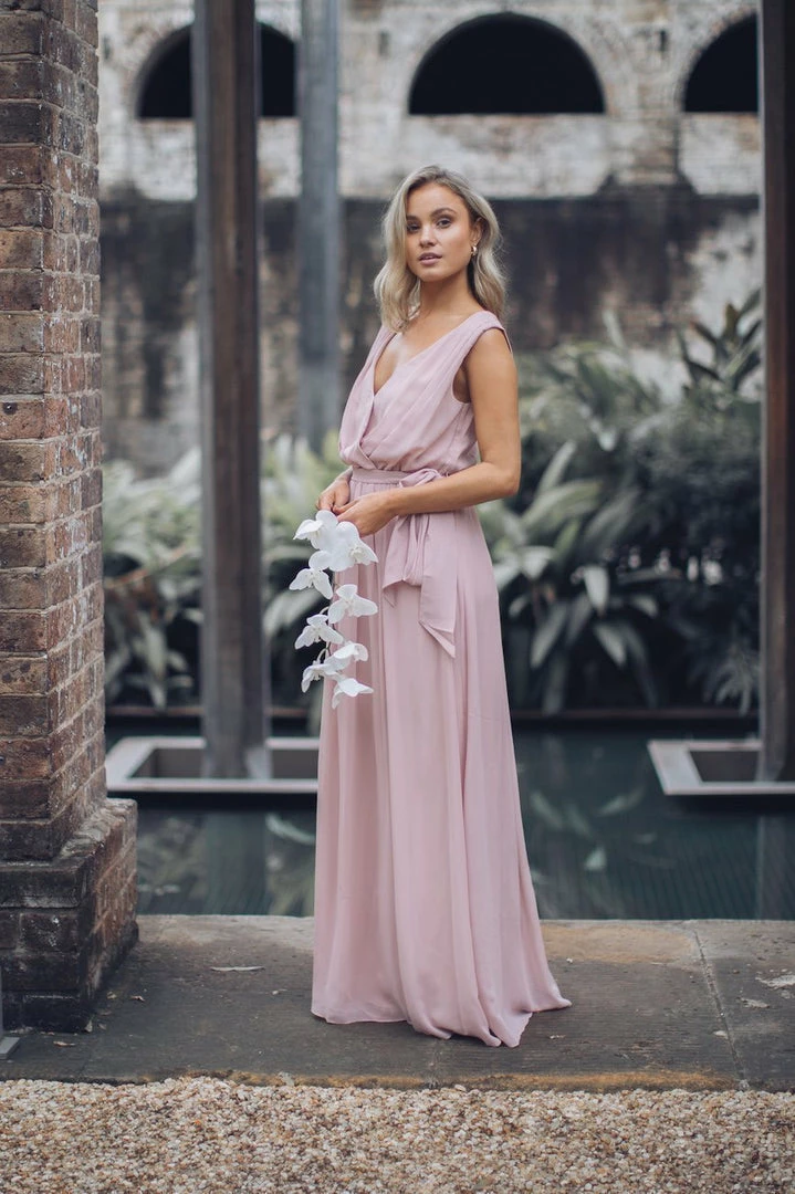 Esther Luxe CLOTHING Tulip Maxi Dress - Dark Blush 14 Esther Luxe CLOTHING Tulip Maxi Dress - Dark Blush