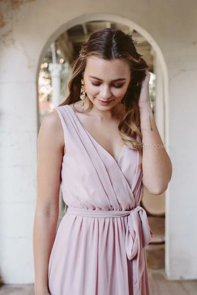 Esther Luxe CLOTHING Tulip Maxi Dress - Dark Blush 20 Esther Luxe CLOTHING Tulip Maxi Dress - Dark Blush