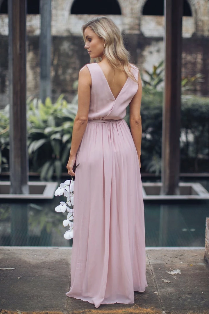 Esther Luxe CLOTHING Tulip Maxi Dress - Dark Blush 11 Esther Luxe CLOTHING Tulip Maxi Dress - Dark Blush