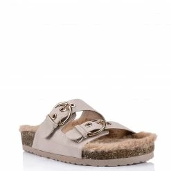 Verali FOOTWEAR Xyla Slides - Blush Pebble